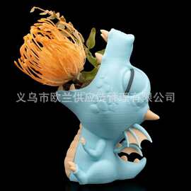 跨境萌系幼龙造型创意花盆 软萌奇幻风绿植种植容器161