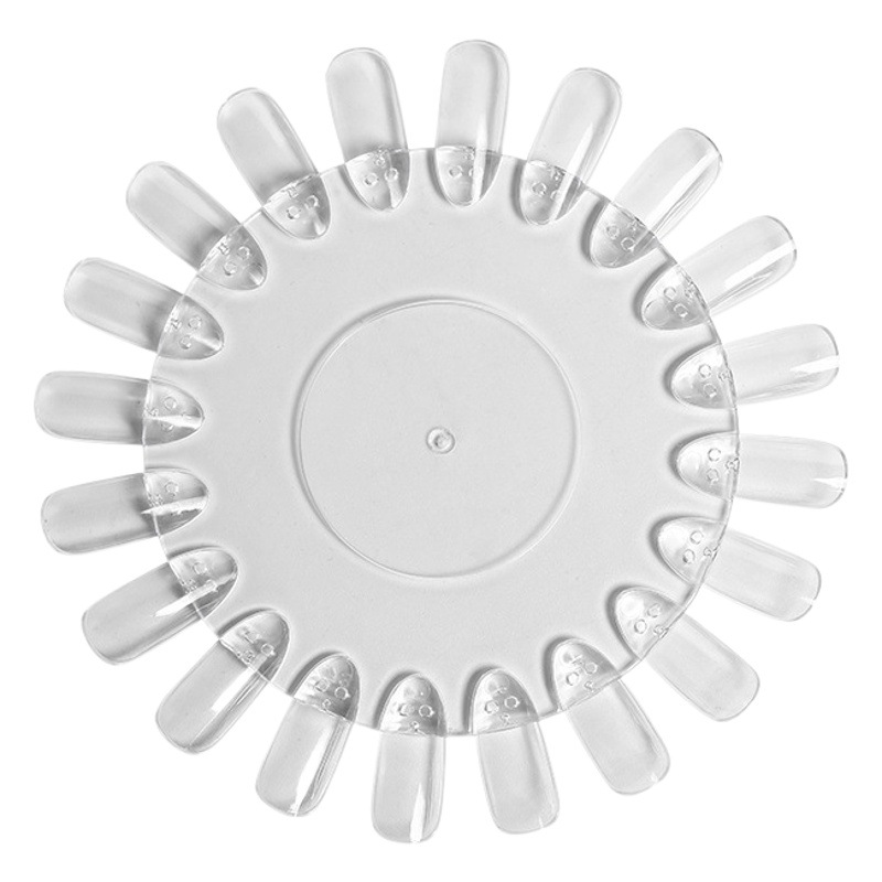 Nueva Placa de visualización de la tarjeta de color de uñas Oval desmontable Pantalla de tablero de práctica de color natural transparente herramienta de acrílico