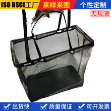 厂家定制尼龙细纱网眼布手提袋 大容量收纳网篮 商场服装购物网篮