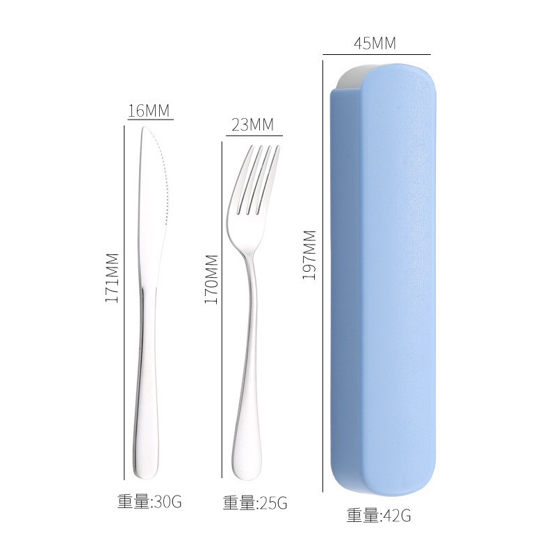 Cuchillo y tenedor de cubierta de acero inoxidable transfronterizo cuchillo y tenedor de tres piezas hotel cuchillo y tenedor de filete de comida occidental conjunto portátil regalos