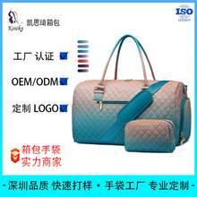 跨境商务女包旅行包行李箱周末包带鞋隔层随身携带手提袋托特包