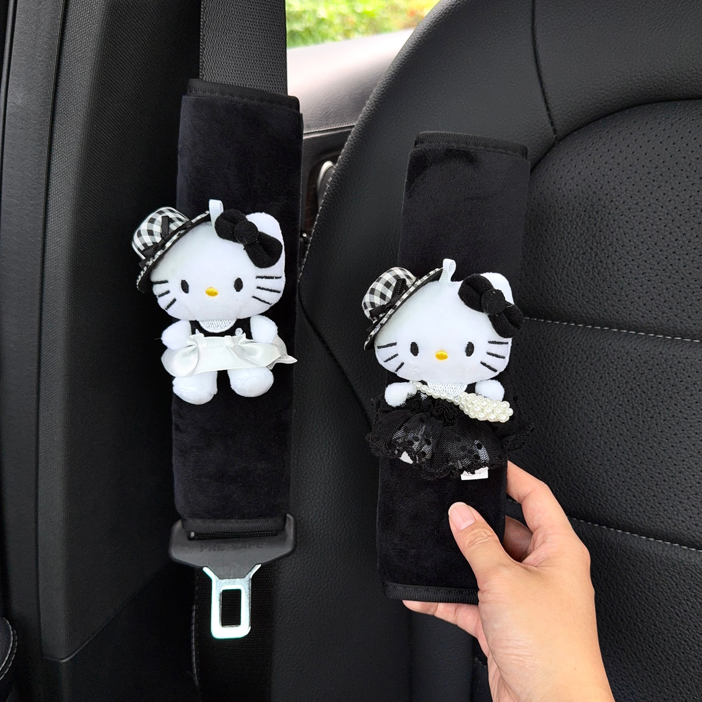 Cute Kitten Shoulder Protector Seatbelt Decoration Car Anti-Wear Clothing Protective Cover Universal for All Seasons Cartoon Doll for Girls