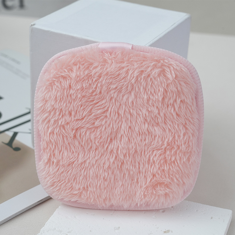 Esponja facial de doble cara para limpieza facial, removedor de maquillaje fácil de usar, esponja suave, diseño de piña, herramienta de limpieza y baño de algodón de azúcar.