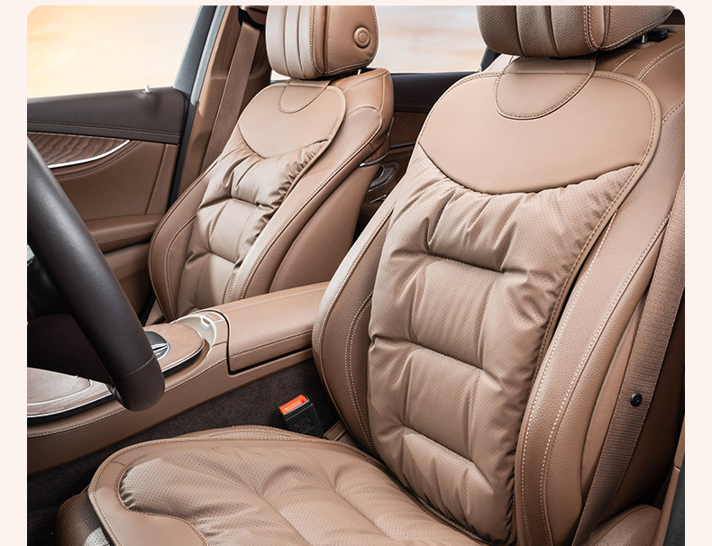 Cross-Border Popular Car Seat Cushion, Breathable Nappa Leather Seat Pad, Soft and Comfortable for All Seasons, Size Three