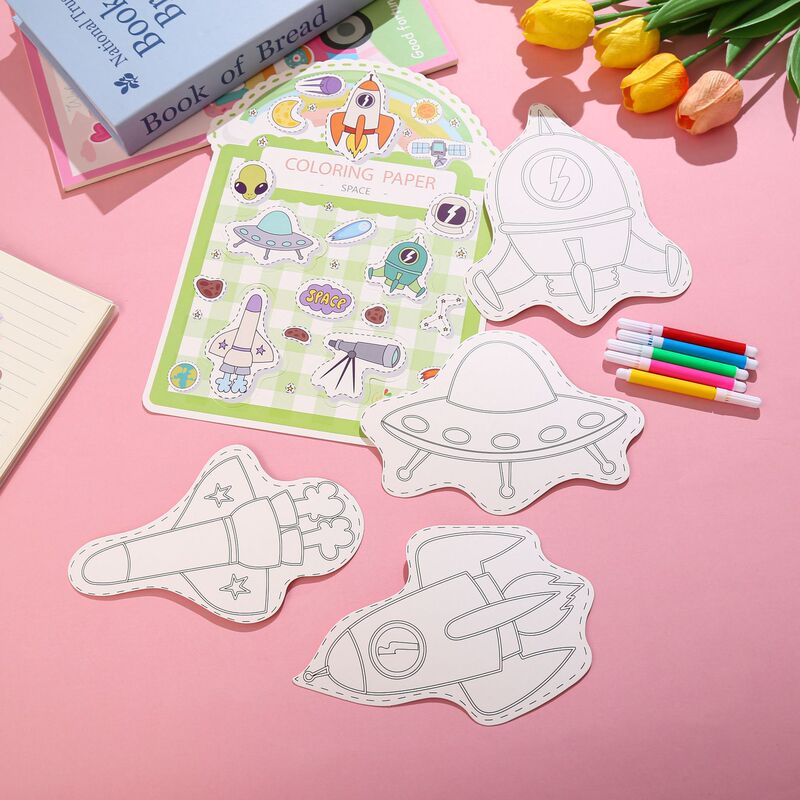 こどもの日ギフト落書きぬりえカードおもちゃ幼稚園アート絵画カード小さな賞品落書きカード|undefined