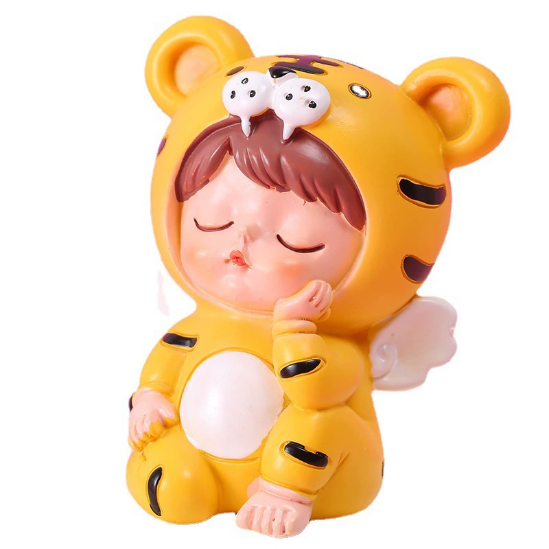 Cute children's cartoon resin decor, decorations, internet celebrity, tiger