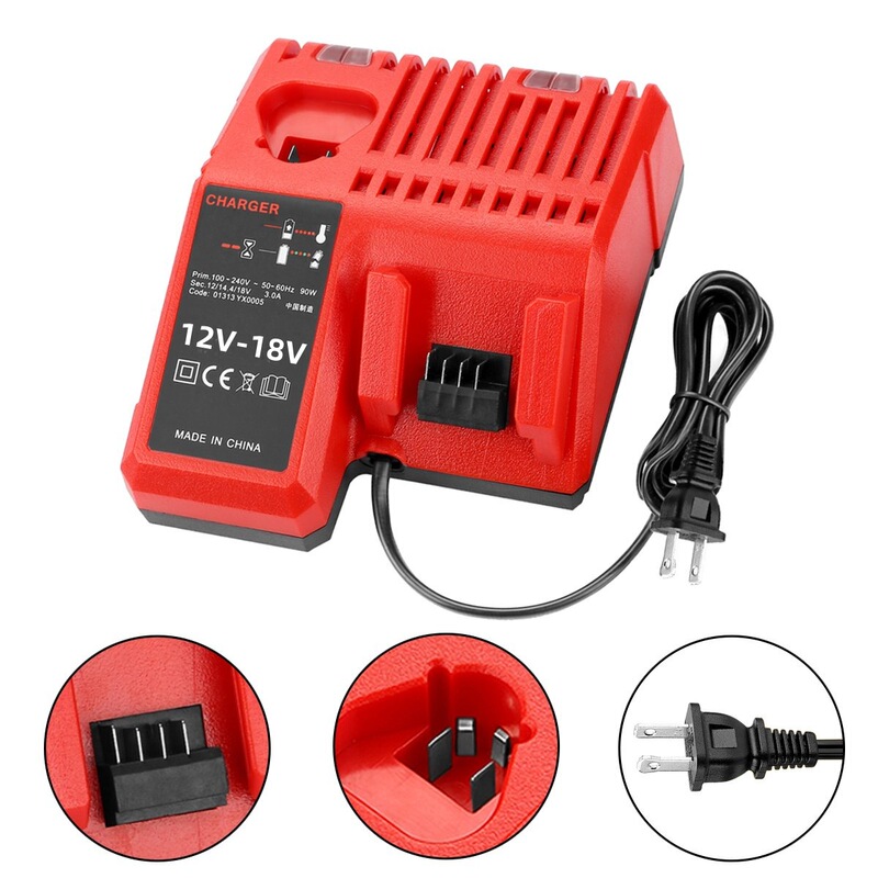 Suitable for Milwaukee Milwaukee power tools lithium battery dual charger M12 M18 lithium battery