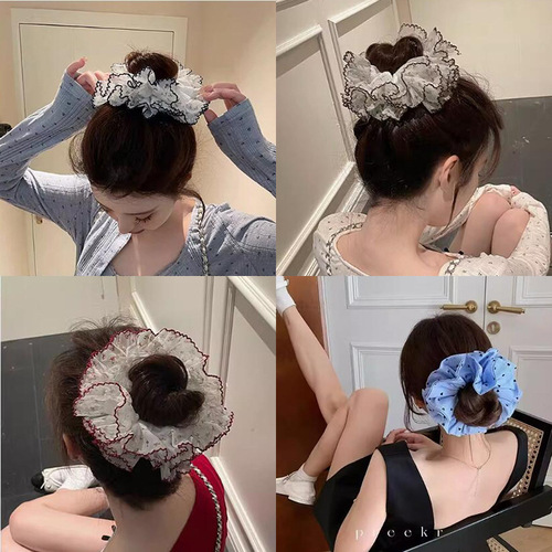 Xiaohongshu Collection - Fresh and Minimalist Large Intestine Style High-End Hair Accessories for Women 2025 New Korean Style Head Decorations
