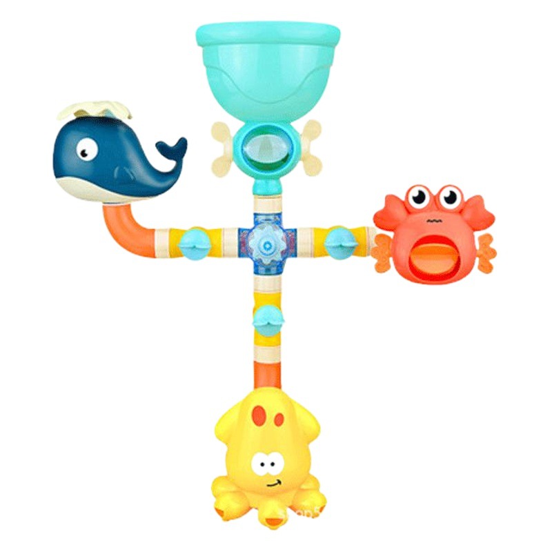 Transfronterizo juguetes de baño tubería de agua carro para la diversión del bebé jugando agua DIY juguetes niños y niñas bebé baño Baño