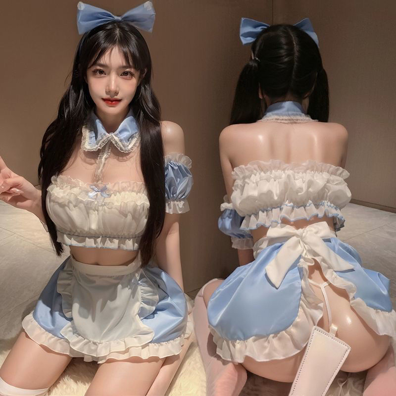 Sexy Maid Temptation Outfit Uniform Passionate Sm Small Chest Date Dress Cute Pure Desire Lingerie Set