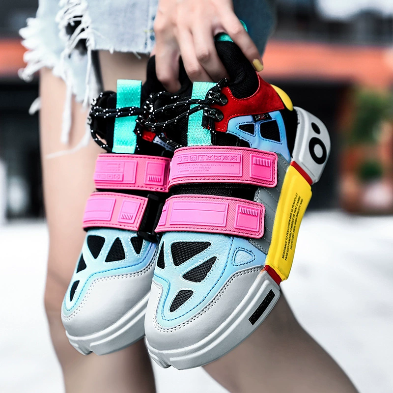 Demi-Season Retro High Shoes for Beloved - Universal Trendy Sneakers in Colorful Options