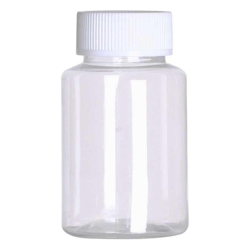 Botella PET de boca ancha de 30/50/100 ml, botella de plástico transparente, botella dispensadora de líquidos sólidos, botella pequeña para muestras, botella vacía