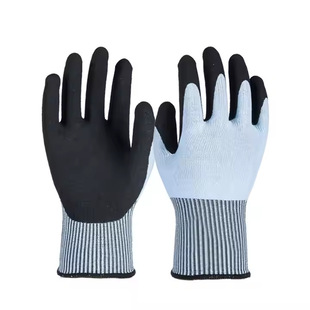 Level 5 Anti-Cut Gloves for Construction Site Work, Anti-Slip and Anti-Knife Gloves, Nitrile Wear-Resistant Woodworking Anti-Thorn Labor Protection Gloves