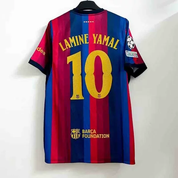 2627 Barcelona Real Madrid Jersey Number 10 Yamal Mbappe Number 7 Vinicius Home and Away Football Shirt Top