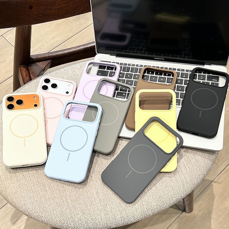 Suitable for Integrated Ai Button Apple Iphone17Promax Liquid Magnetic Phone Case 16Pro Anti-Fall Case 15