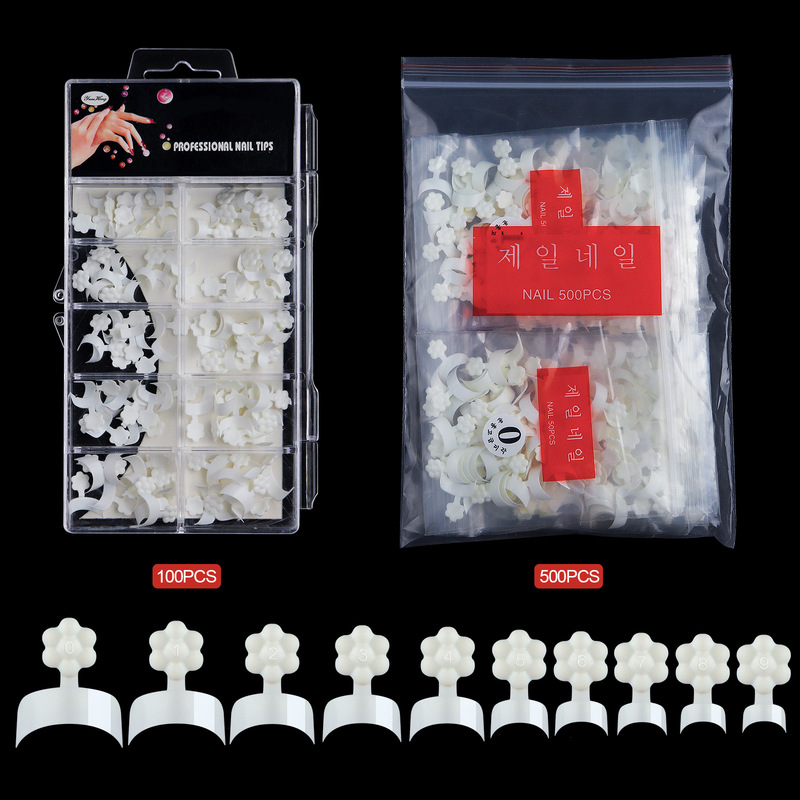 Nail Art Extension Nail Pieces Plum Blossom French Nail Pieces Fake Nail 500 Pieces Crescent French Side Nail Pieces Art Nail Nail Art Extension Nail Pieces Plum Blossom French Nail Pieces Fake Nail 500 Pieces Crescent French Side Nail Pieces Art Nail