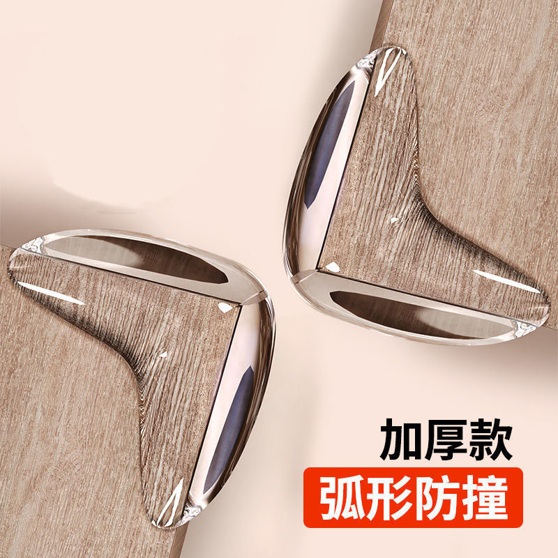 Water Drop-Shaped Anti-Collision Corner Protectors for Children, Transparent Thickened Table Corner Guards, Baby Table Corner Bumpers, Anti-Bump Silicone Corner Pads