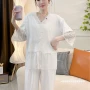 宽松蕾丝长袖高贵家居服