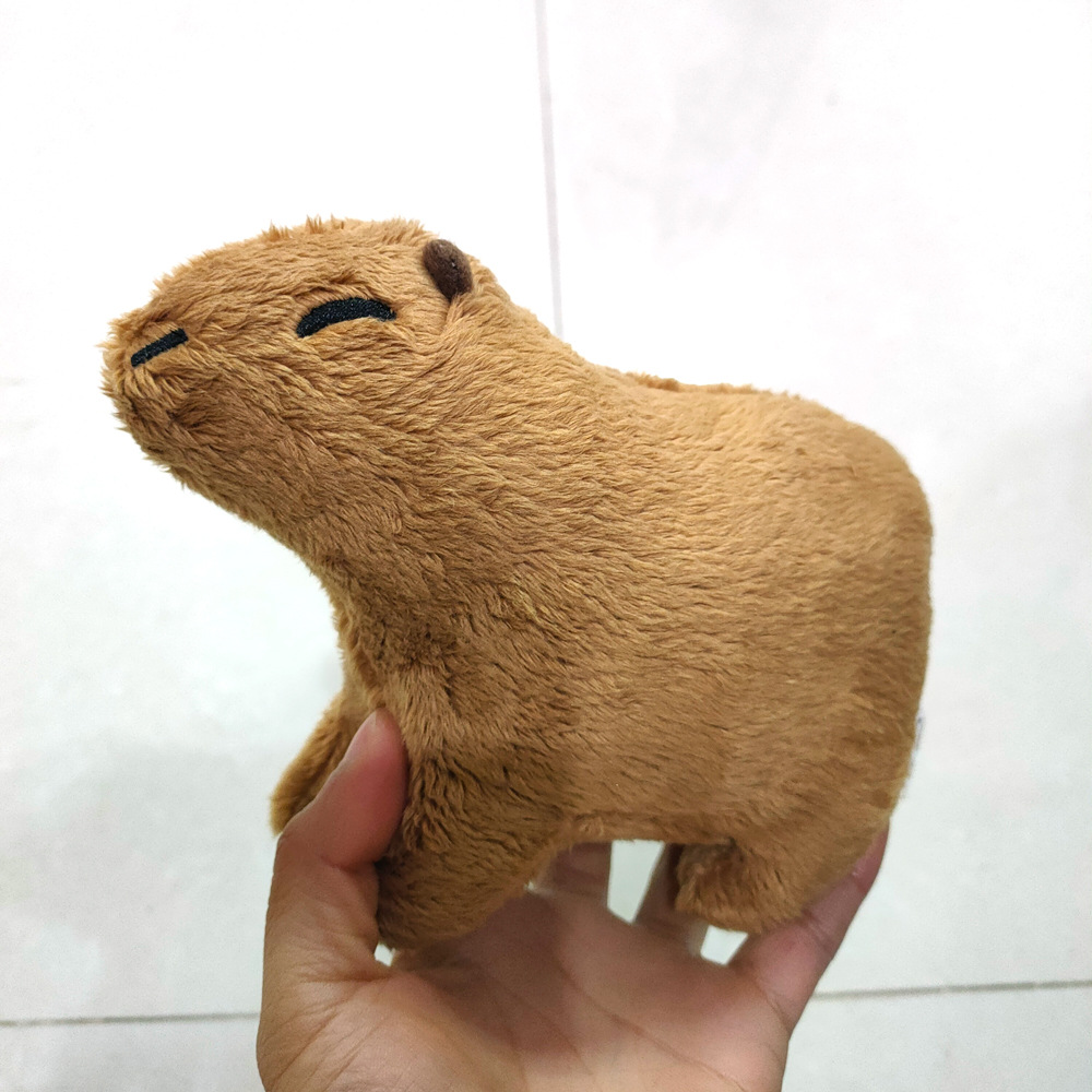 跨境现货CapybaraRodent仿真水豚鼠毛绒公仔小老鼠安抚玩偶娃娃