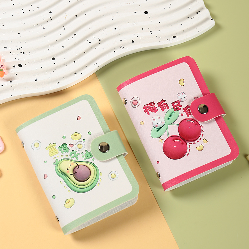 Fábrica directa bolsa de tarjetas de tarjetas de dibujos animados de gran capacidad nueva tarjeta portátil ultra delgada y compacta cubierta de tarjetas antimagnetizadas lindas