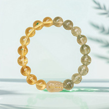 天然黄水晶手串女金发晶貔貅饰品送男士事业礼物绿幽灵手链