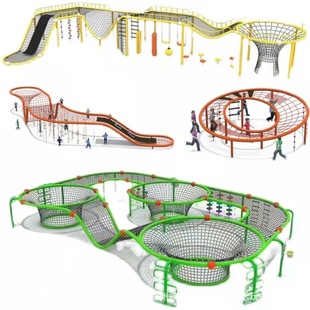 Non-Standard Outdoor Large Climbing Net and Cage Amusement Facilities Kindergarten Scenic Park Climbing Expansion Training Net Rope