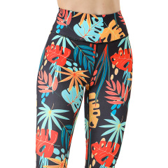 2023春夏新款瑜伽褲女速干提臀印花舞蹈健身褲歐美跨境運動緊身褲