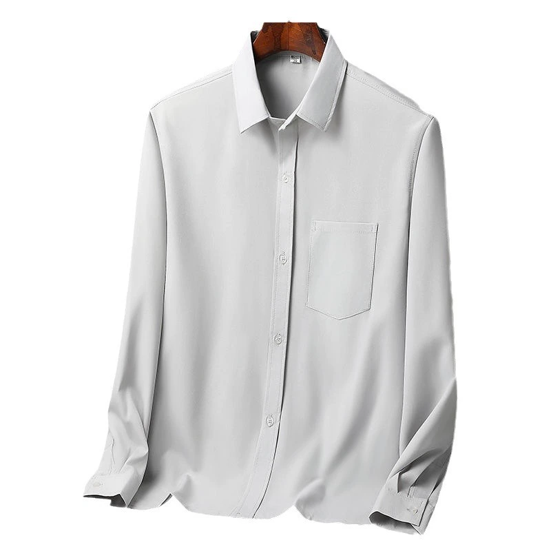 Плотная шелковистая тонкая рубашка Tangqino – дышащая летняя рубашка с коротким рукавом в однотонных цветах, различные размеры