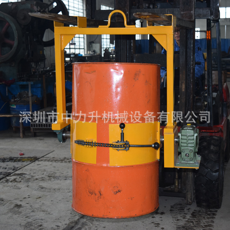 LM800行车倒料油桶吊夹 油桶翻转抱夹 油桶倒夹具