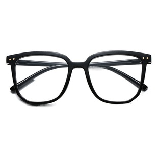 New transparent glasses box students myopia men and women flat light big round face anti-blue light glasses frame wholesale