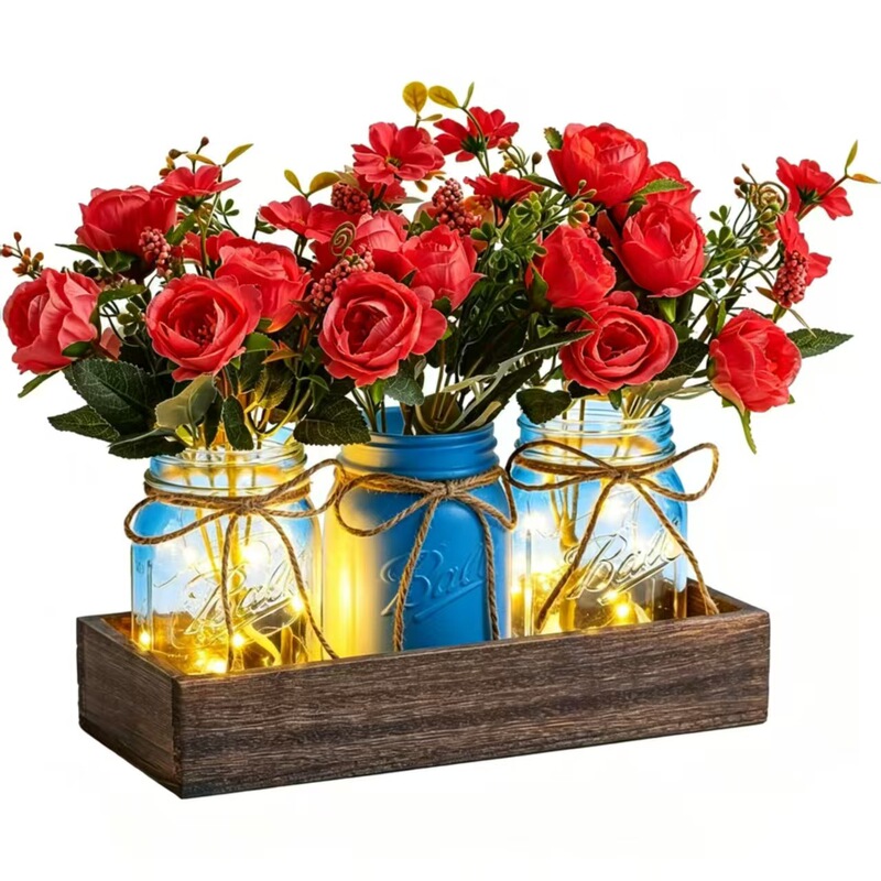 Cross-Border Wooden Decorative Tray Wedding Table Decoration Box Restaurant Mason Glass Vase Flower Arrangement Storage Box Cross-Border Wooden Decorative Tray Wedding Table Decoration Box Restaurant Mason Glass Vase Flower Arrangement Storage Box