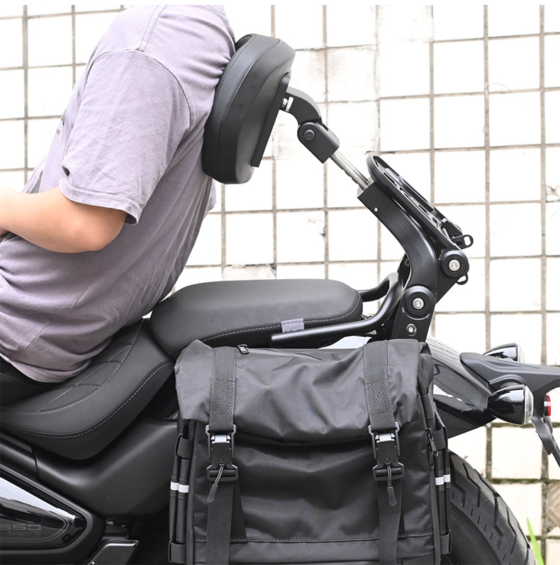 Suitable for Chunfeng 550Clc Folding Backrest, Driver's Backrest, Passenger Backrest, Telescopic Motorcycle Lumbar Backrest Chair
