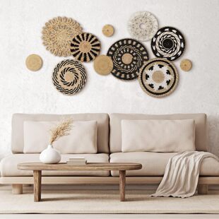 Cross-Border New Wall Hangings, Straw Wall Decorations, Wall Hangings, Round Living Room Decorations, Bohemian Ins Wall Hangings