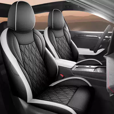 and stylish version, all-season leather | Modelə uyğun (Original) oturacaq örtükləri - black-and-gray-standard-version-front-row-fully-covered-rear-row-partially-covered