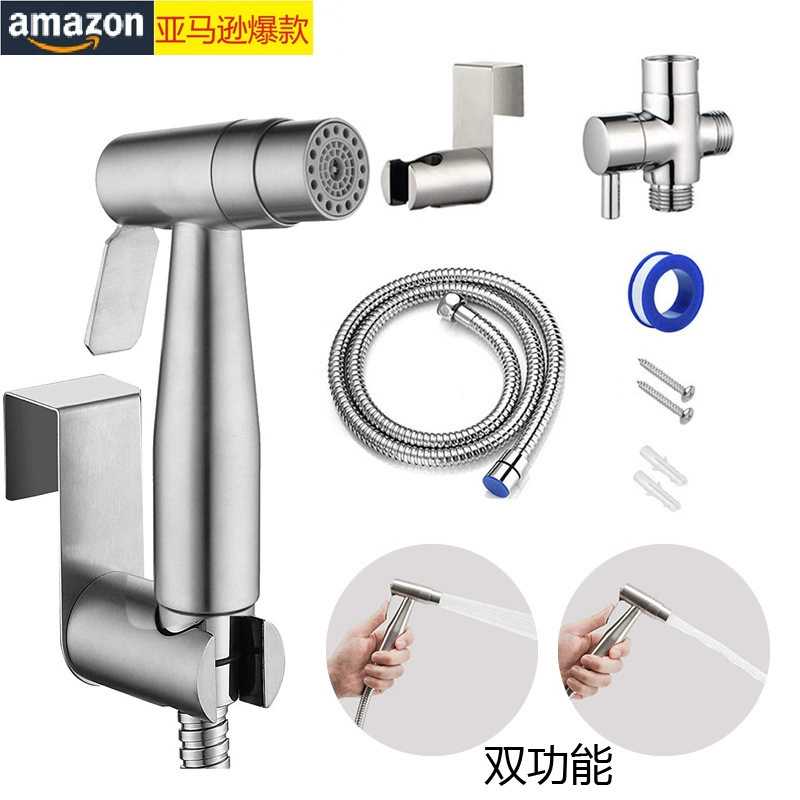 Набор распылителей для унитаза из нержавеющей стали, стандарт США, двухфункциональный распылитель для смыва, 7/8, стандарт США G1/2, британский стандарт, трансграничный