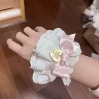 Корейский ins, новый розовый бант, белые кружевные рукава, милые модные головные уборы, высококачественные изысканные украшения для рук