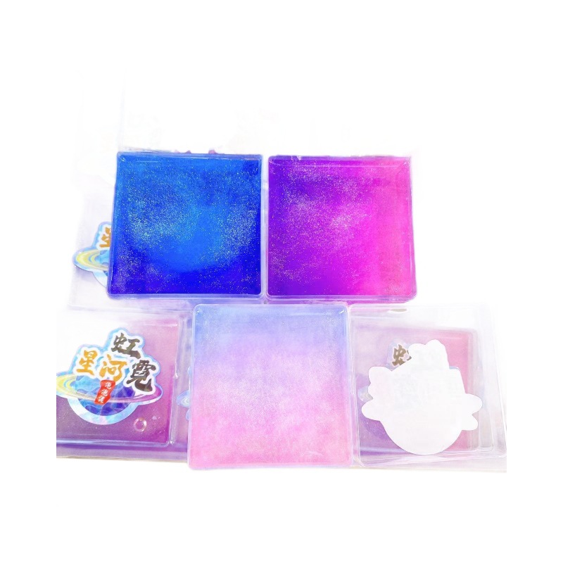 Niños DIY puzzle barro de color slime estrella barro de cristal bicolor perla brillante barro de espuma alta permeabilidad al por mayor