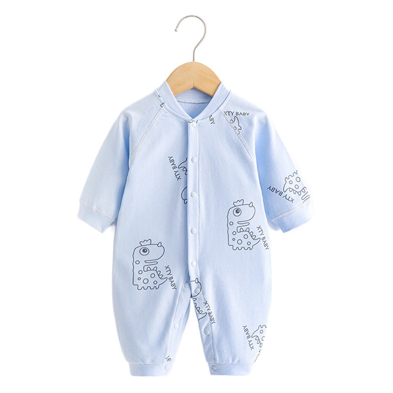 Otoño recién nacido de algodón puro sin hueso mameluco del bebé del mono Cuatro Estaciones hebilla mameluco del bebé recién nacido mameluco