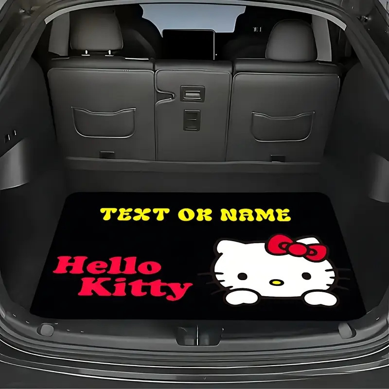 Cross-Border Temu Hot-Selling Cartoon Crystal Velvet Dust-Proof Mat for Car, Stain-Resistant and Easy to Care for Trunk Item Mat Can Be Shipped on Behalf of Others