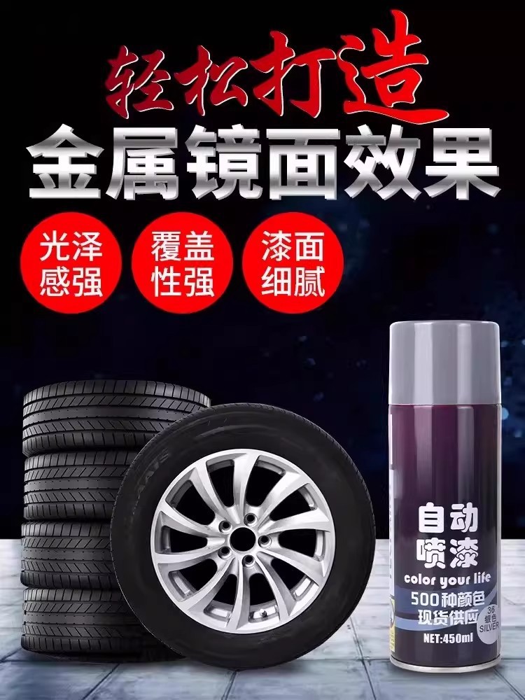 Automatic Hand-Operated Self-Spraying Paint for Cars, Rust-Free Metal, Special Anti-Rust Paint for Furniture and Woodwork, Black and White Paint Cans
