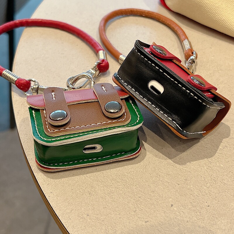Small Backpack with Lanyard Suitable for AirPods 4 Protective Case Ipod Apple Earphone Case 1/2 Generation Shell Pattern