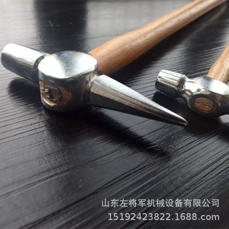 左将军 火车检测锤50cm铁道尖头木柄检修锤船舶检验锤铁路检车锤