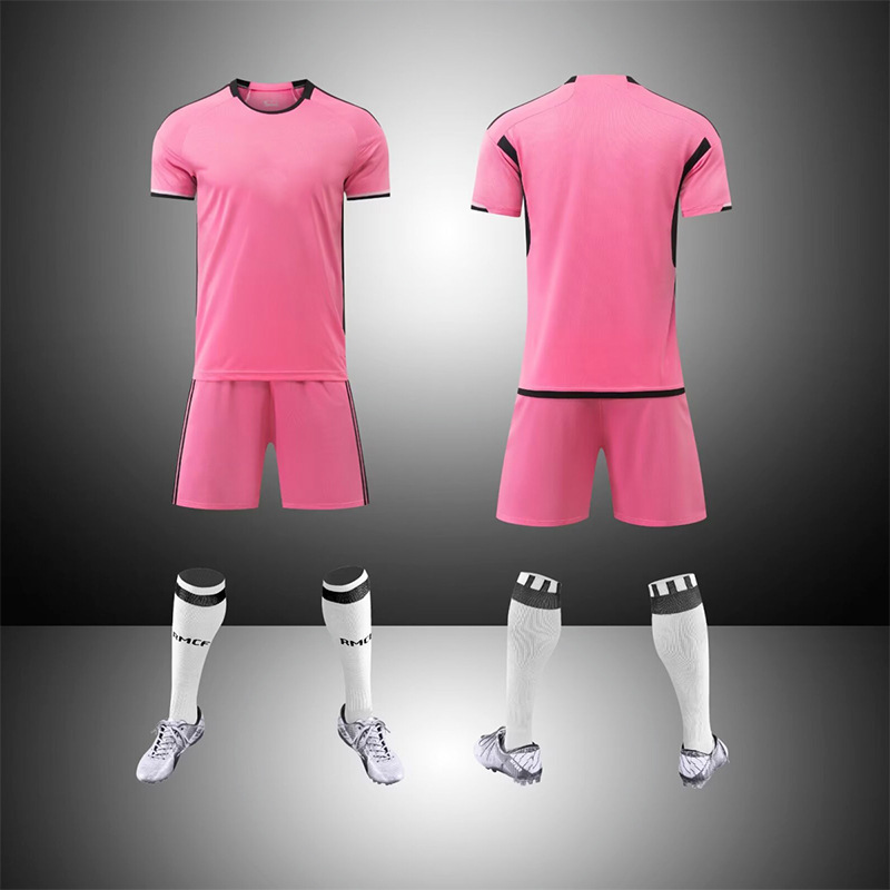 Traje de uniforme de fútbol de club transfronterizo al por mayor de velocidad, camiseta retro para adultos para niños, traje de entrenamiento de comercio exterior de manga corta, verano