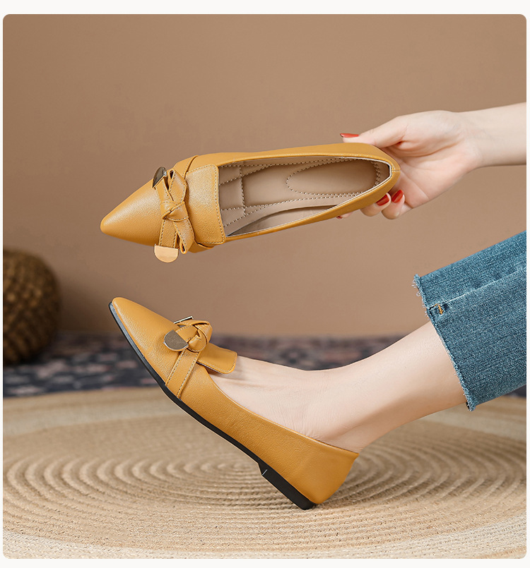 Women's Casual Solid Color Point Toe Flats display picture 8