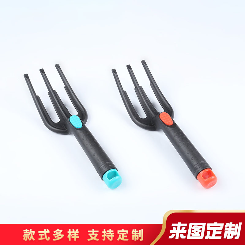 出售园林耙子 26cm短柄3齿草耙 庭院花园用迷你松土耙