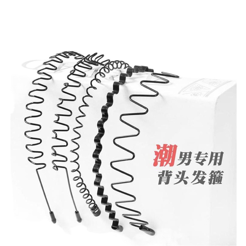 Diadema de onda de hierro especial transfronteriza diadema de hombres y mujeres tendencia deportiva invisible coreana flequillo horquilla rota horquilla