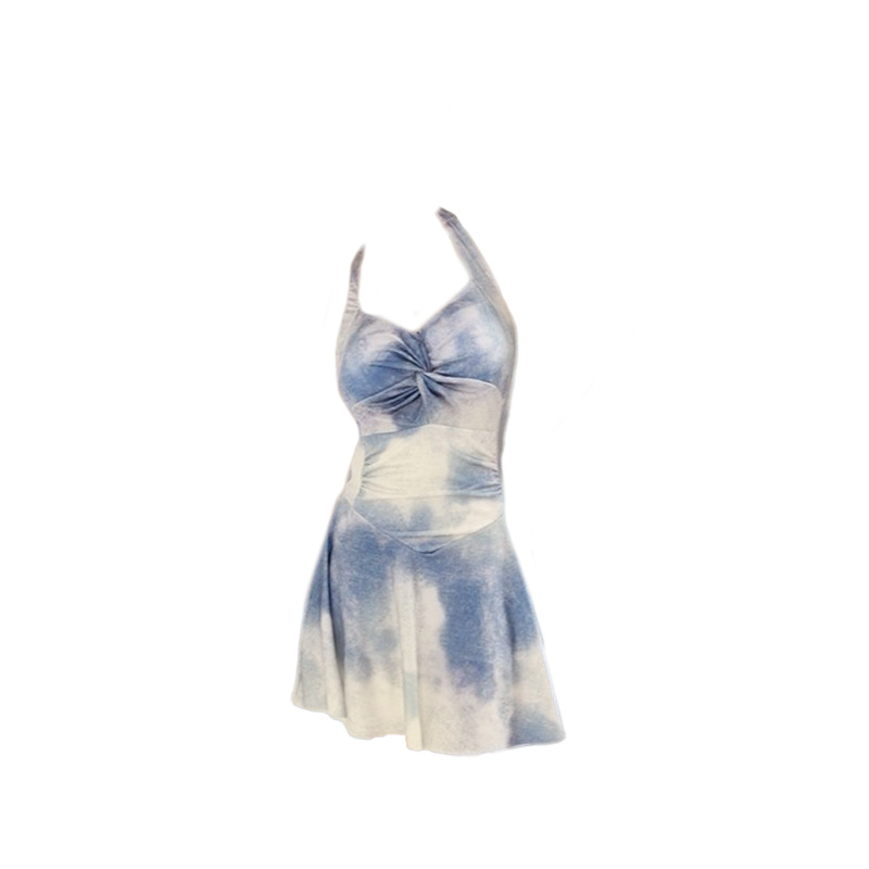 Traje de baño, falda de mujer, estilo de una pieza, versión coreana conservadora y delgada, estilo ins, chica caliente, sentimiento de alta gama, traje de baño de aguas termales