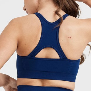 Specially Designed for Cross-border Back Half-moon Cut Out Cross Shoulder Strap Sports Bra Crescent Tissue Pants Seamless Yoga Bra