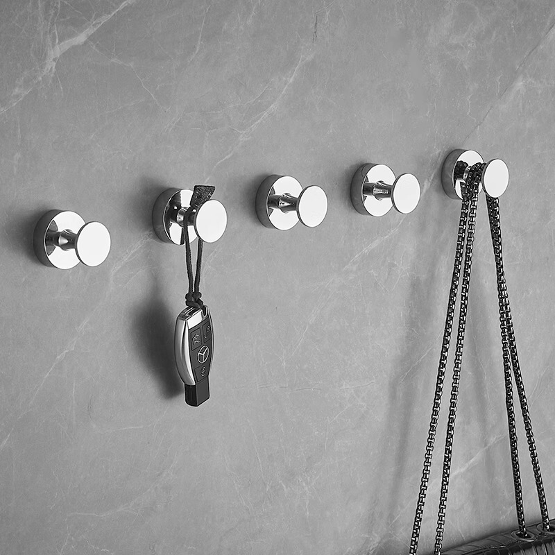 High-grade copper non-perforated single hook porch wall wardrobe strong hook hotel homestay hotel bathroom clothes hook