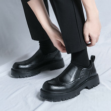 2024秋冬新款低帮马丁靴男英伦厚底男鞋切尔西男靴男士皮靴短靴子
